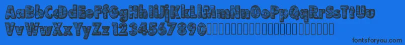 Futurr Font – Black Fonts on Blue Background