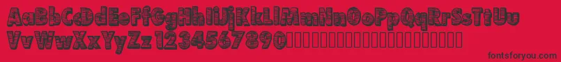 Futurr Font – Black Fonts on Red Background