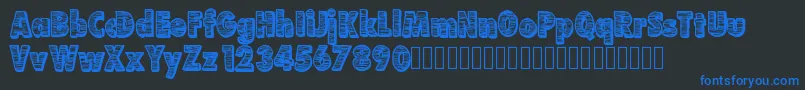 Futurr Font – Blue Fonts on Black Background