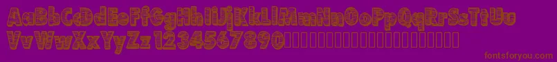 Futurr Font – Brown Fonts on Purple Background