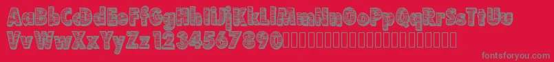 Futurr Font – Gray Fonts on Red Background