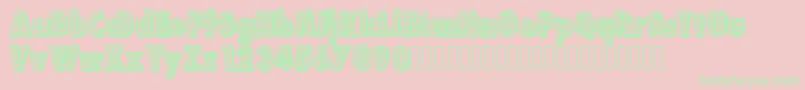 Futurr Font – Green Fonts on Pink Background