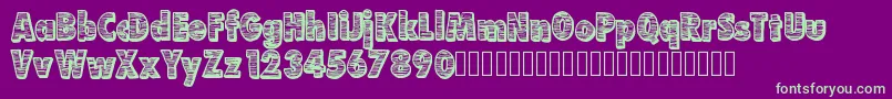 Futurr Font – Green Fonts on Purple Background