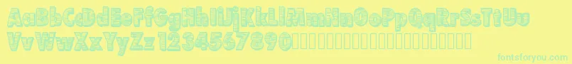 Futurr Font – Green Fonts on Yellow Background