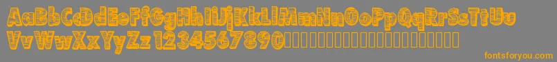 Futurr Font – Orange Fonts on Gray Background