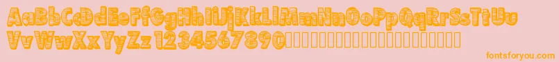 Futurr Font – Orange Fonts on Pink Background
