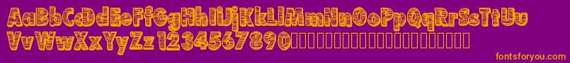 Futurr Font – Orange Fonts on Purple Background