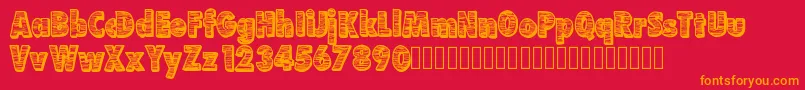 Futurr Font – Orange Fonts on Red Background