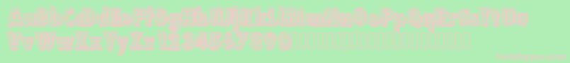 フォントFuturr – 緑の背景にピンクのフォント