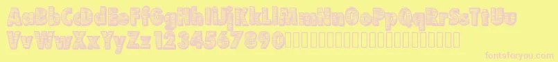 Futurr Font – Pink Fonts on Yellow Background