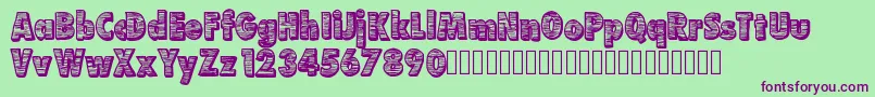 Futurr Font – Purple Fonts on Green Background
