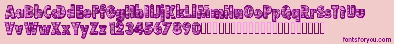Futurr Font – Purple Fonts on Pink Background