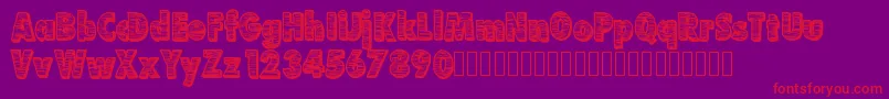 Futurr Font – Red Fonts on Purple Background