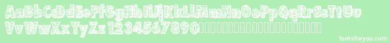 Futurr Font – White Fonts on Green Background