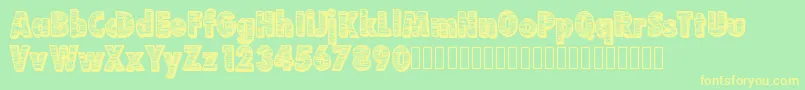 Futurr Font – Yellow Fonts on Green Background