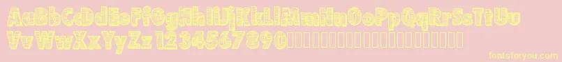 Futurr Font – Yellow Fonts on Pink Background