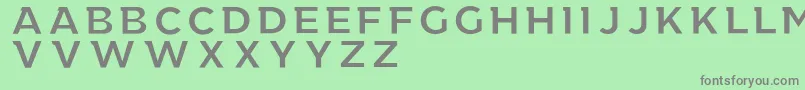 フォントTheRealWorld – 緑の背景に灰色の文字