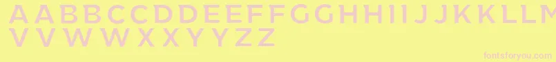 TheRealWorld Font – Pink Fonts on Yellow Background