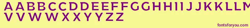 TheRealWorld Font – Purple Fonts on Yellow Background