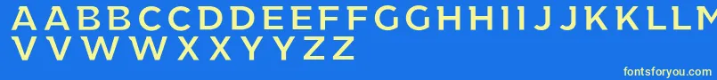 TheRealWorld Font – Yellow Fonts on Blue Background