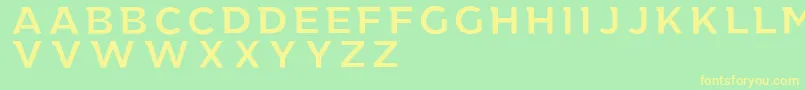 TheRealWorld Font – Yellow Fonts on Green Background