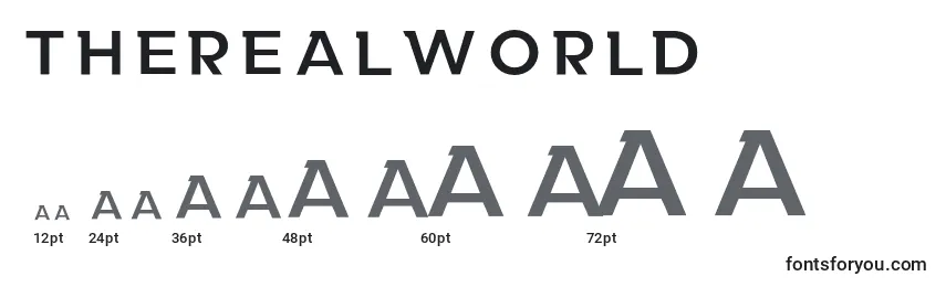 Размеры шрифта TheRealWorld