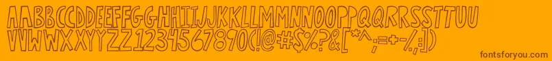 LightningRegular Font – Brown Fonts on Orange Background
