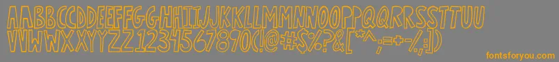 LightningRegular Font – Orange Fonts on Gray Background