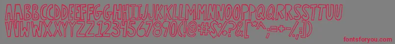 LightningRegular Font – Red Fonts on Gray Background