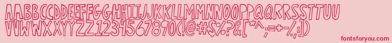 LightningRegular Font – Red Fonts on Pink Background
