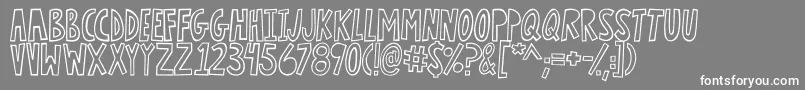 LightningRegular Font – White Fonts on Gray Background