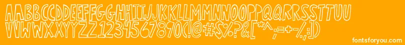 LightningRegular Font – White Fonts on Orange Background