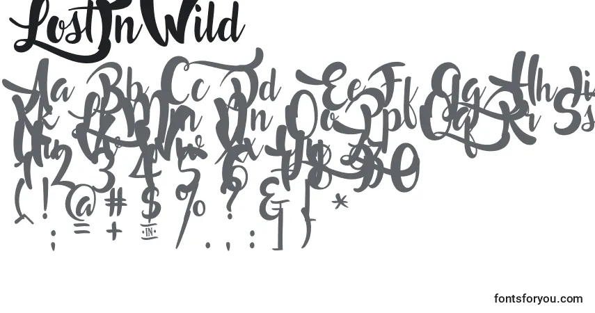 LostInWild Font – alphabet, numbers, special characters
