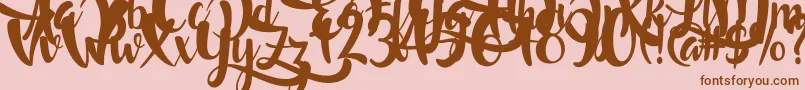 LostInWild Font – Brown Fonts on Pink Background
