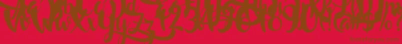 LostInWild Font – Brown Fonts on Red Background