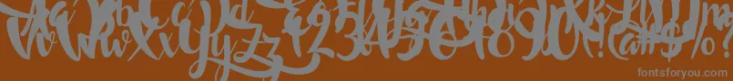 Шрифт LostInWild – серые шрифты на коричневом фоне
