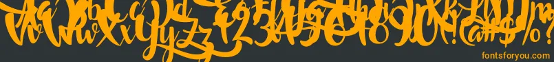 LostInWild Font – Orange Fonts on Black Background