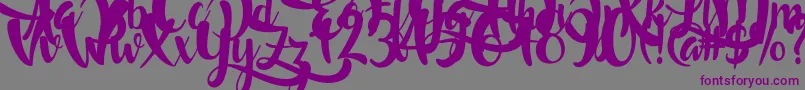 LostInWild Font – Purple Fonts on Gray Background