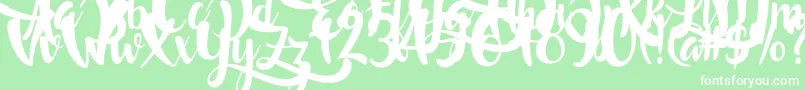 LostInWild Font – White Fonts on Green Background