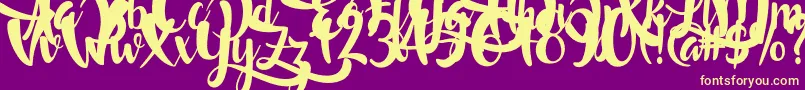 LostInWild Font – Yellow Fonts on Purple Background