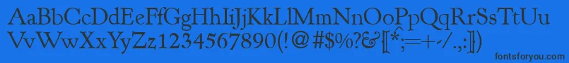 KennedydbNormal Font – Black Fonts on Blue Background