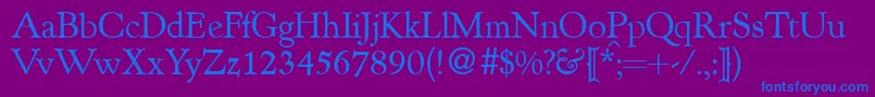 KennedydbNormal Font – Blue Fonts on Purple Background