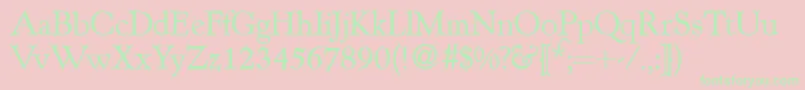 KennedydbNormal Font – Green Fonts on Pink Background