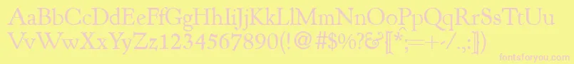 KennedydbNormal Font – Pink Fonts on Yellow Background