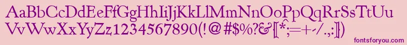 KennedydbNormal Font – Purple Fonts on Pink Background