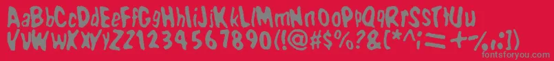 Wbxdomin8 Font – Gray Fonts on Red Background