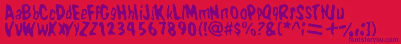 Wbxdomin8 Font – Purple Fonts on Red Background