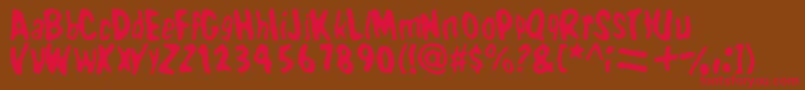Wbxdomin8 Font – Red Fonts on Brown Background