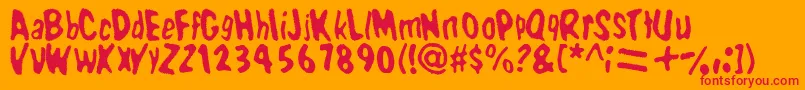 Wbxdomin8 Font – Red Fonts on Orange Background