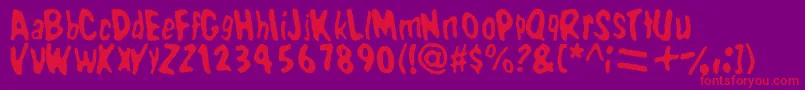 Wbxdomin8 Font – Red Fonts on Purple Background